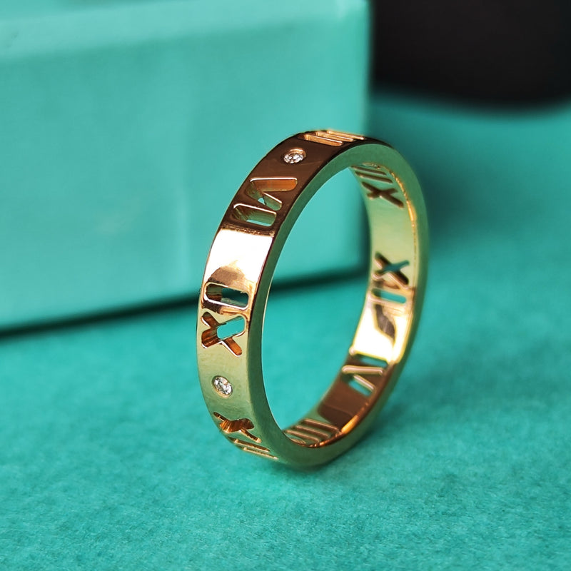 TIFFANY ティファニー アトラス ピアスド 18金PG ダイヤモンド 7.5号 