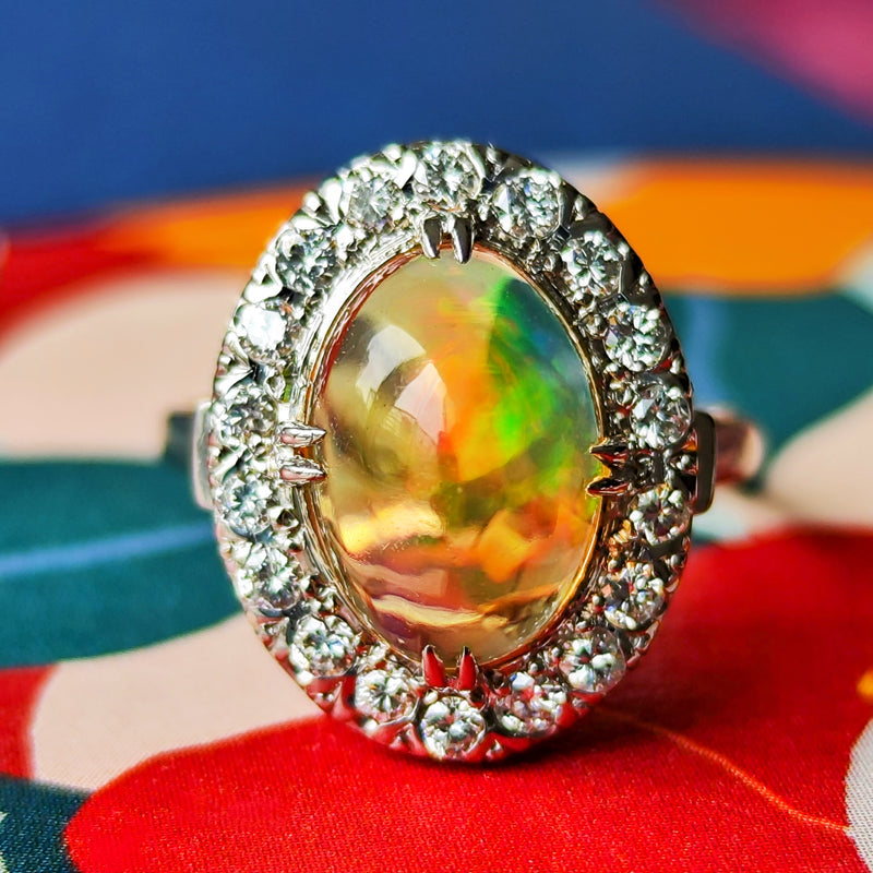 昭和ジュエリー18金サファイアリングオレンジ12，5号