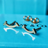 TIFFANY &Co ティファニー Tスマイル ピアス 18金PG