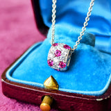 MIKIMOTO ミキモト 天然ルビー 天然ダイヤモンド パヴェ ネックレス