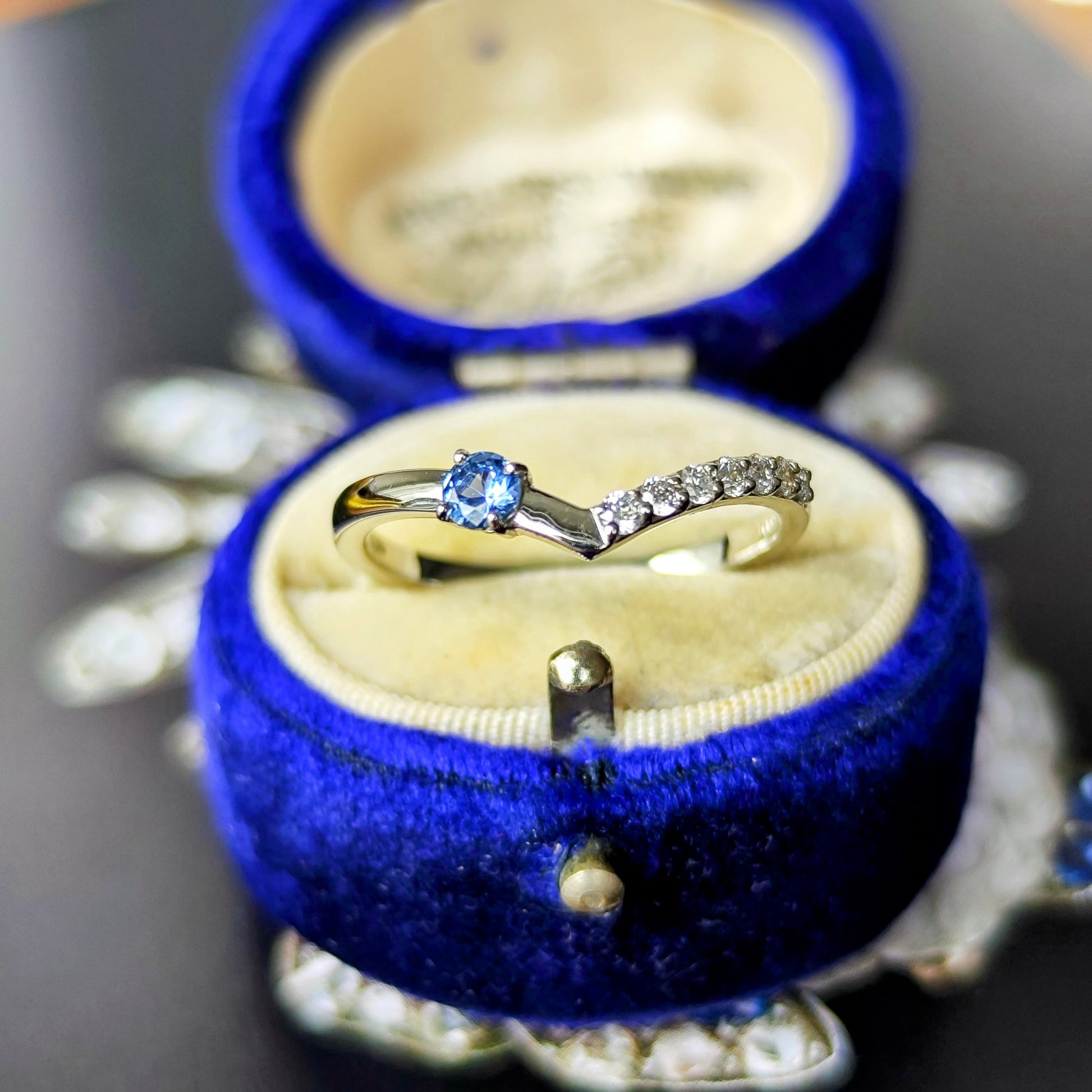 【幻のサファイア ヨーゴ渓谷】天然サファイア 天然ダイヤモンド リング 非加熱