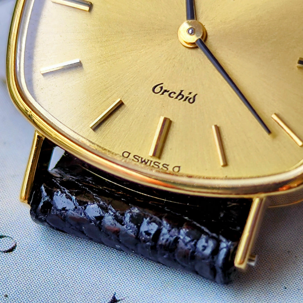 【OH済み】ROLEX ロレックス Orchid オーキッド 金無垢 σシグマ文字盤 手巻き腕時計