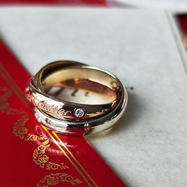 Cartier カルティエ トリニティ ダイヤモンド 18金 9号