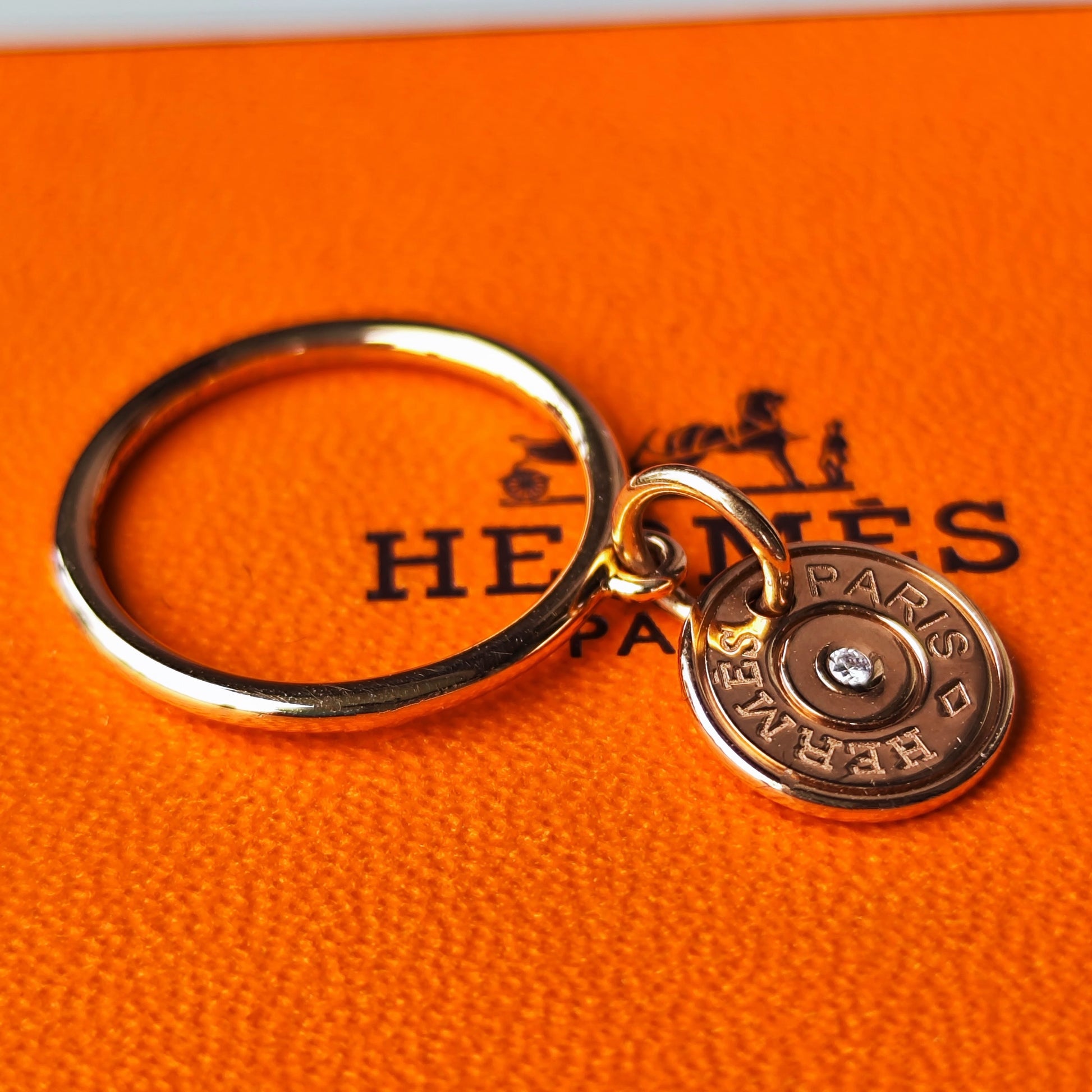 HERMES エルメス ガンバード クルー ド セル セリエ ダイヤモンド 18金PG
