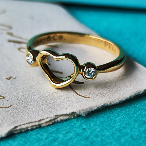 【オールドティファニー】TIFFANY&Co
ティファニー オープンハート ダイヤモンド リング