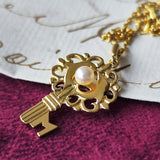 MIKIMOTO ミキモト 鍵のモチーフ あこや真珠 ネックレス