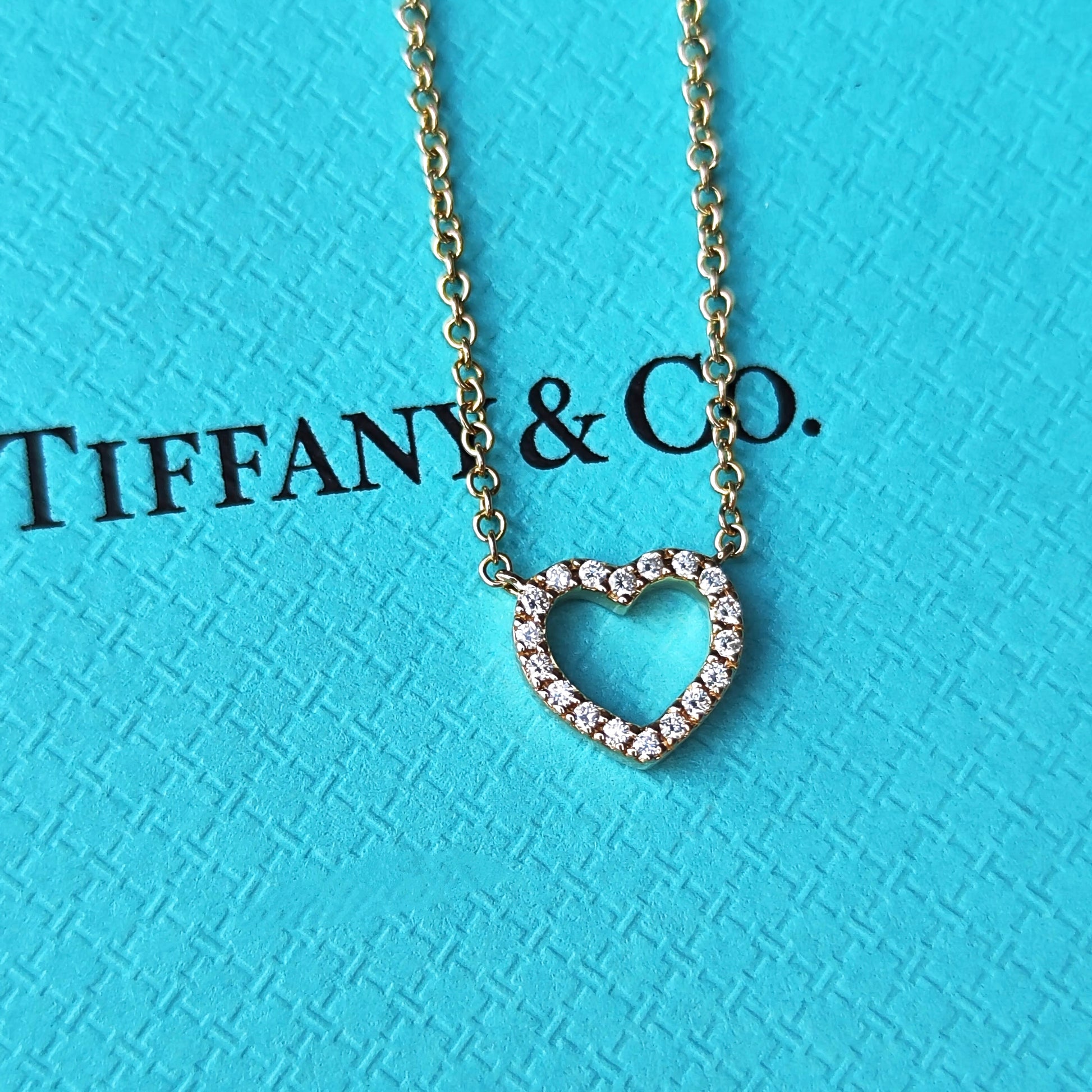 TIFFANY &Co ティファニー メトロハート ダイヤモンド ネックレス