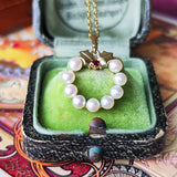 MIKIMOTO ミキモト リース ネックレス あこや真珠 ルビー