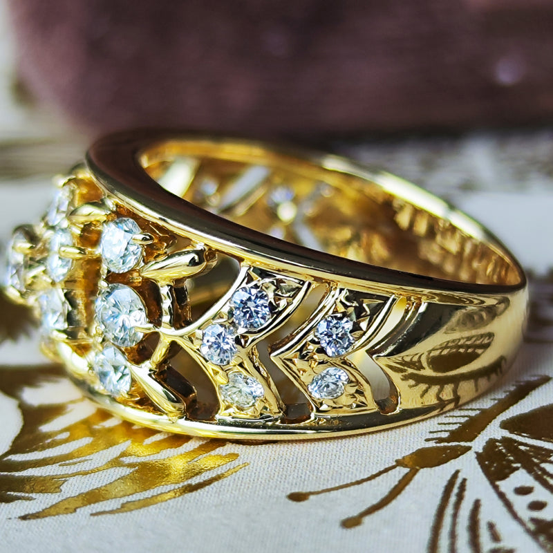 MIKIMOTO ミキモト 天然ダイヤモンド 0.77ct 18金リング