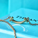 TIFFANY &Co ティファニー Tスマイル ミニ ネックレス 18金PG