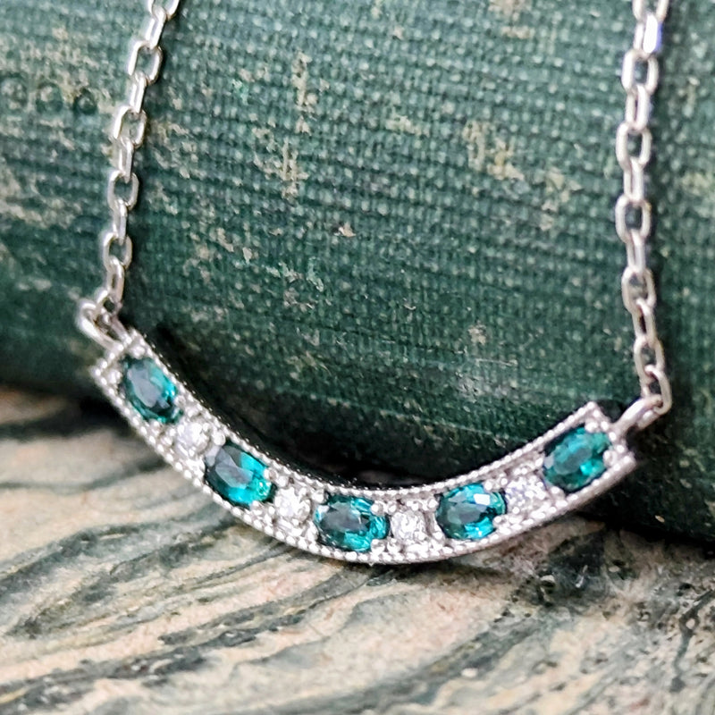 【初期の頃のルース】天然グランディディエライト 天然ダイヤモンド ネックレス