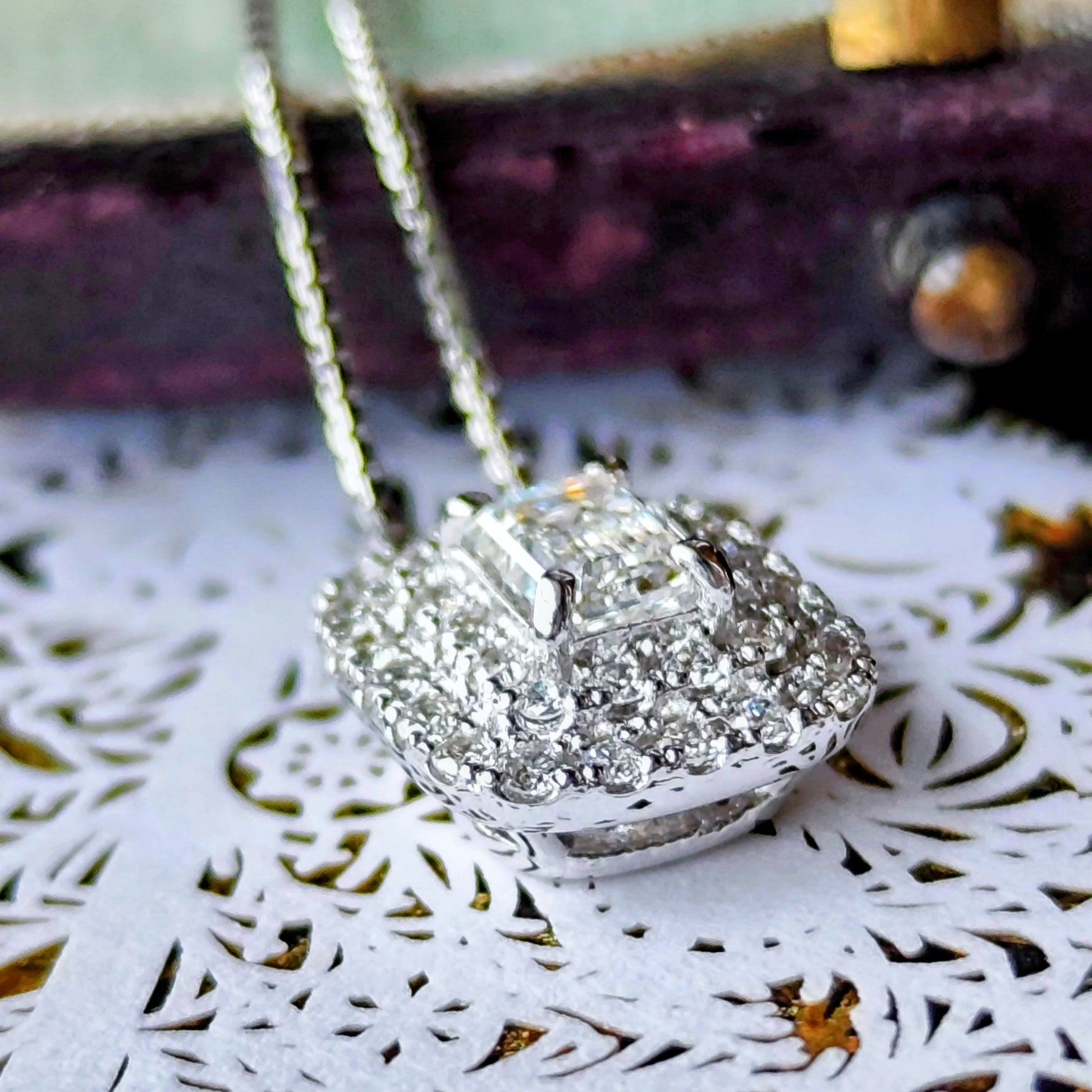 【インターナリーフローレス】天然ダイヤモンド 0.31ct Fカラー ネックレス GIA