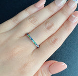 【マルチカラーリング】天然石 プラチナリング