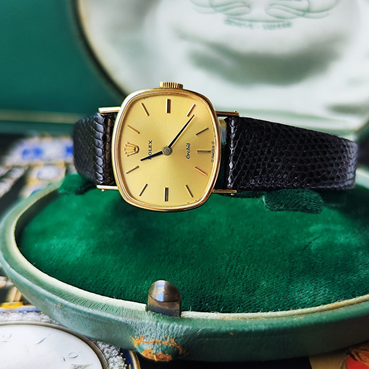 【OH済み】ROLEX ロレックス Orchid オーキッド 金無垢 σシグマ文字盤 手巻き腕時計