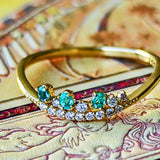 天然パライバトルマリン 天然ダイヤモンド リング