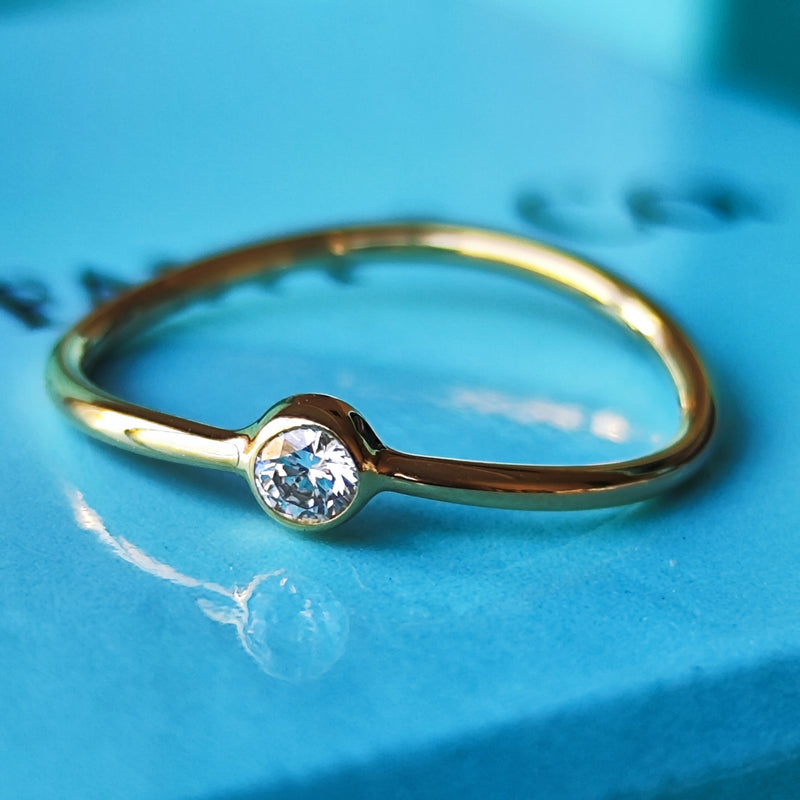 TIFFANY & CO. ティファニー シングルロウ 18金YG 8号 リング