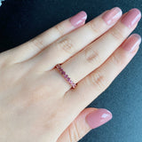 【お値下げ】マラヤガーネット 天然ガーネット ハーフエタニティリング