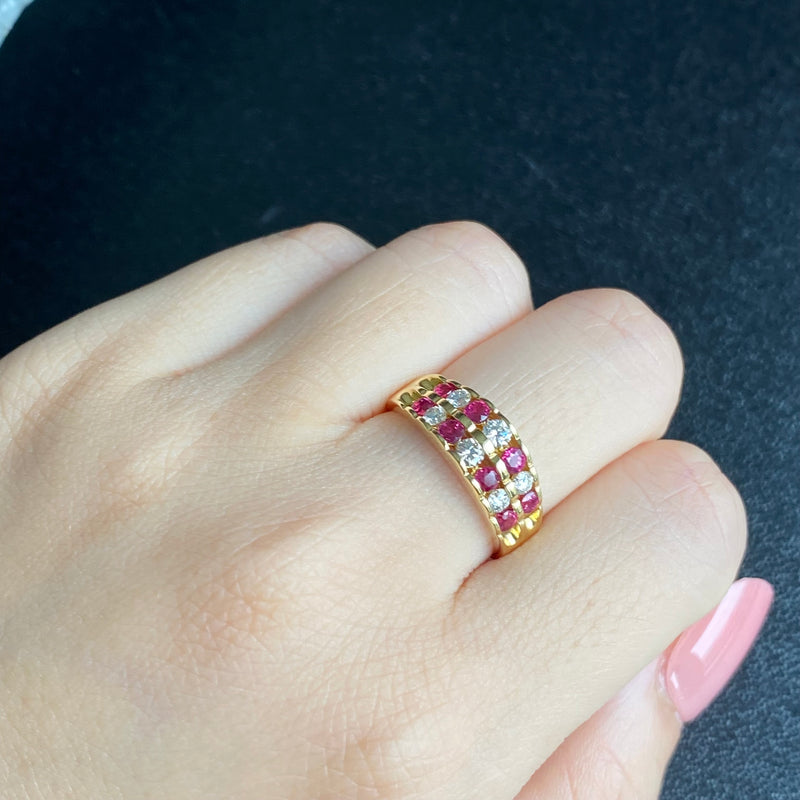 ミキモトルビーのリング Mikimoto Ruby & Diamond Vintage Ring | Victorian Box