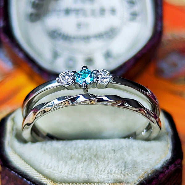 天然パライバトルマリン 天然ダイヤモンド リング