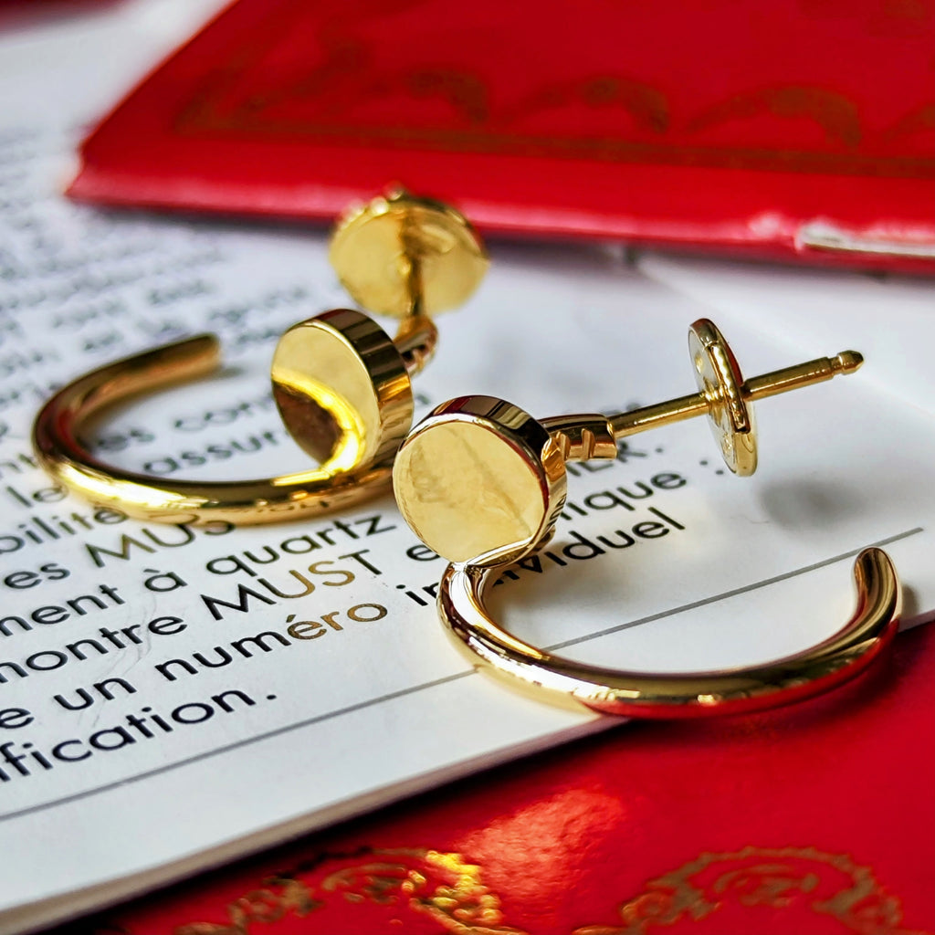 Cartier カルティエ ジュストアンクル ピアス 18金YG