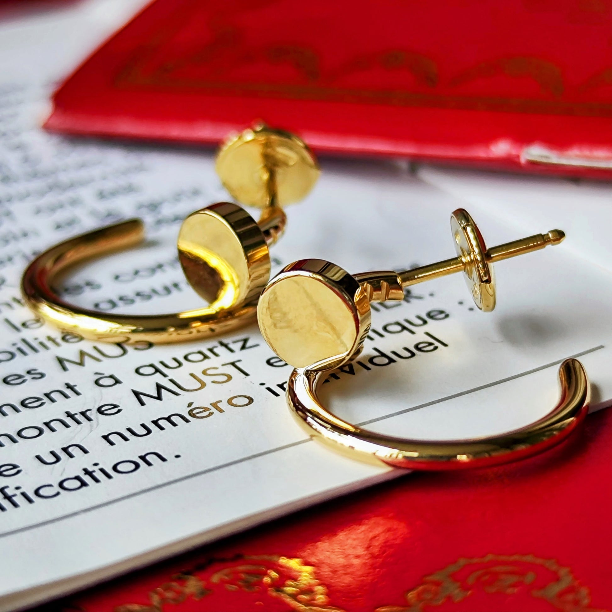 Cartier カルティエ ジュストアンクル ピアス 18金YG