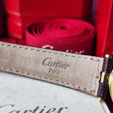 【ボーイズサイズ】Cartierカルティエ ヴァンドーム LM ボルドー文字盤 クォーツ腕時計