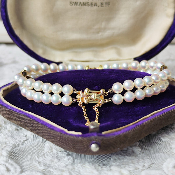 MIKIMOTO ミキモト 2連 ヴィンテージ ブレスレット – Mico宝飾店