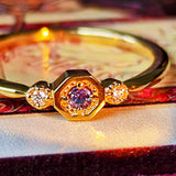 天然アレキサンドライト 天然ダイヤモンド リング