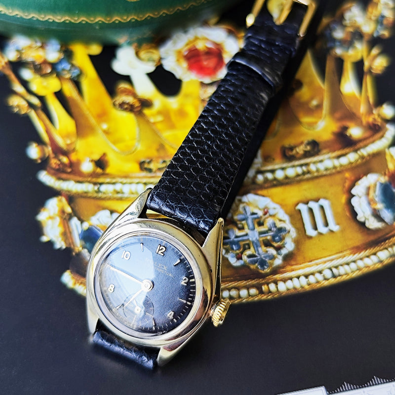 【OH済み バブルバック】ROLEX ロレックス OYSTER PERPETUAL オイスターパーペチュアル 9金無垢時計