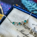 天然パライバトルマリン 天然ダイヤモンド ネックレス