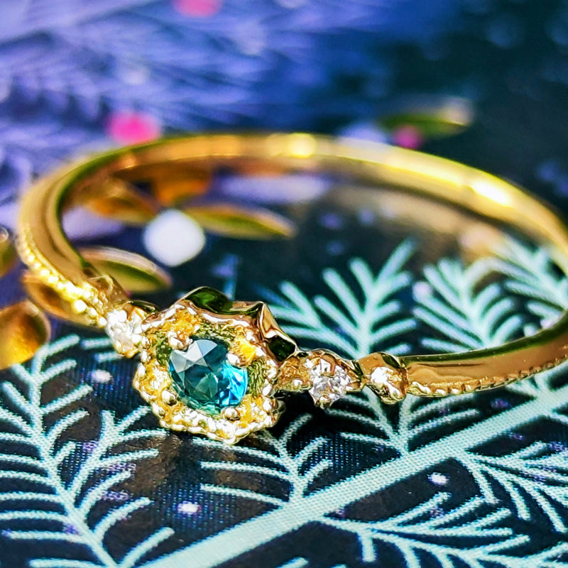 初期の頃のルース】天然グランディディエライト 天然ダイヤモンド 18金