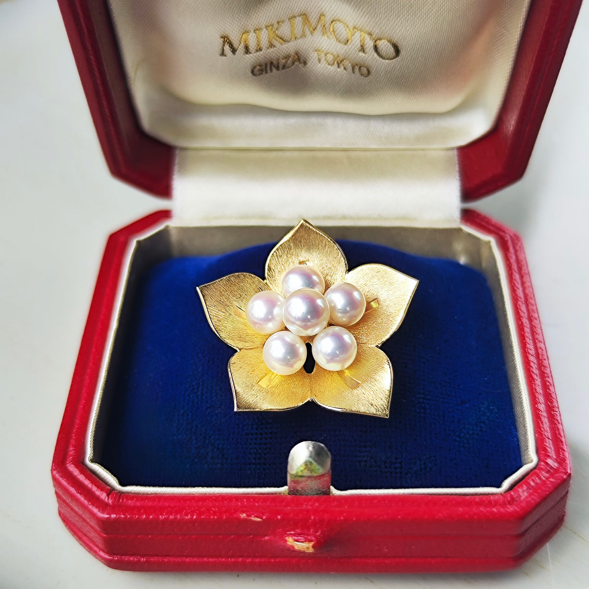 [Vintage MIKIMOTO] MIKIMOTO Akoya Pearl 14K Gold Brooch / Pendant Top ③