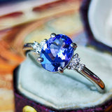 天然タンザナイト 天然ダイヤモンド リング