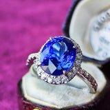 【大粒 4.22ct】天然タンザナイト 天然ダイヤモンド リング