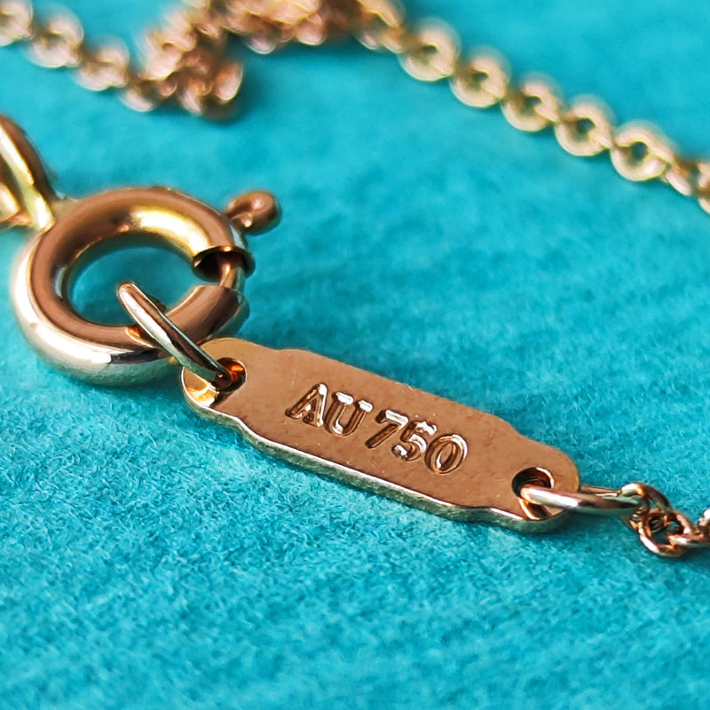 TIFFANY &Co ティファニー ヴィンテージ オーバル キーネックレス ミニ 18金PG