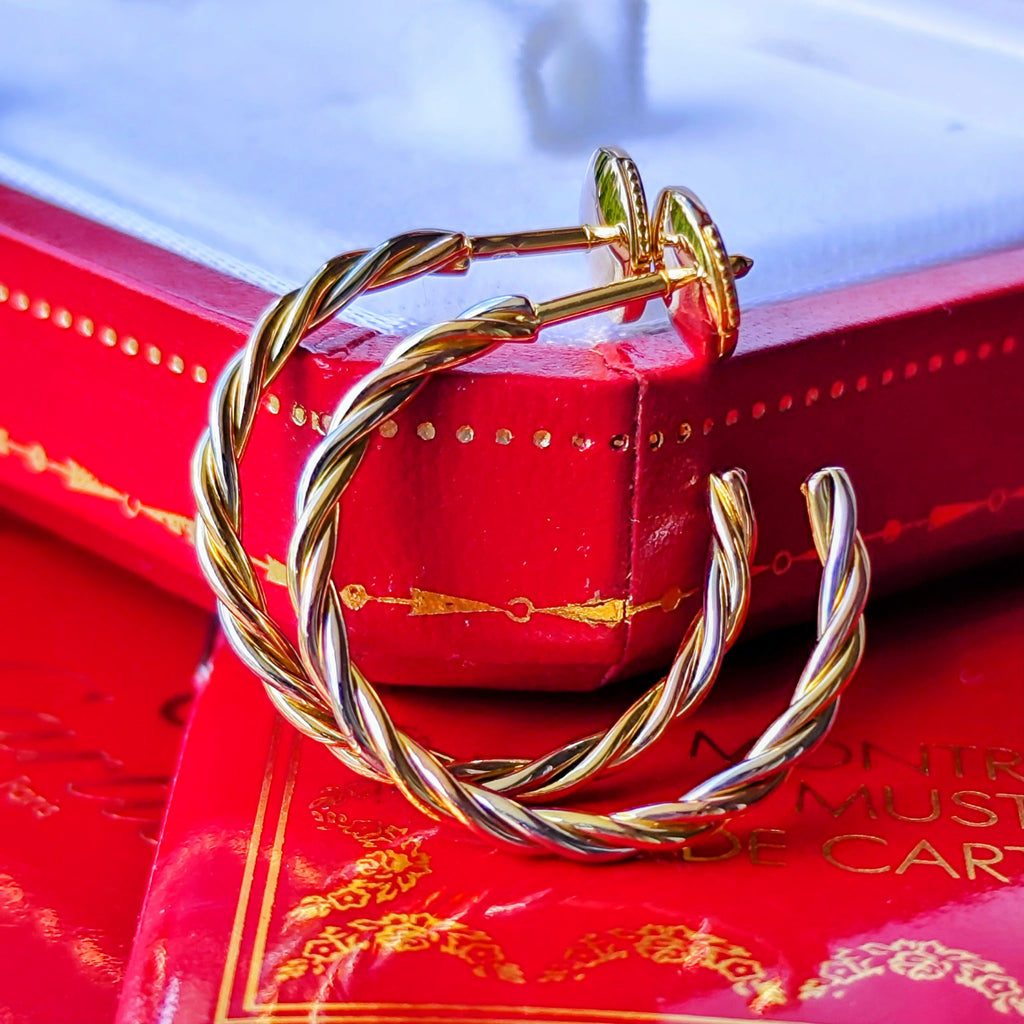 Cartier カルティエ トリニティ ツイストフープピアス