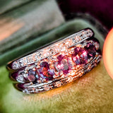 天然アレキサンドライト 0.71ct 天然ダイヤモンド リング