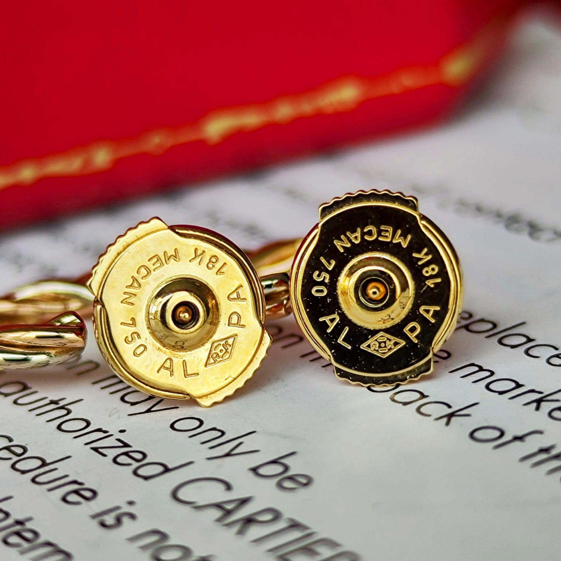 Cartier カルティエ トリニティピアス スリーカラー 18金