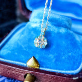 【ローズカット】天然パライバトルマリン 天然ダイヤモンド 18金 ネックレス