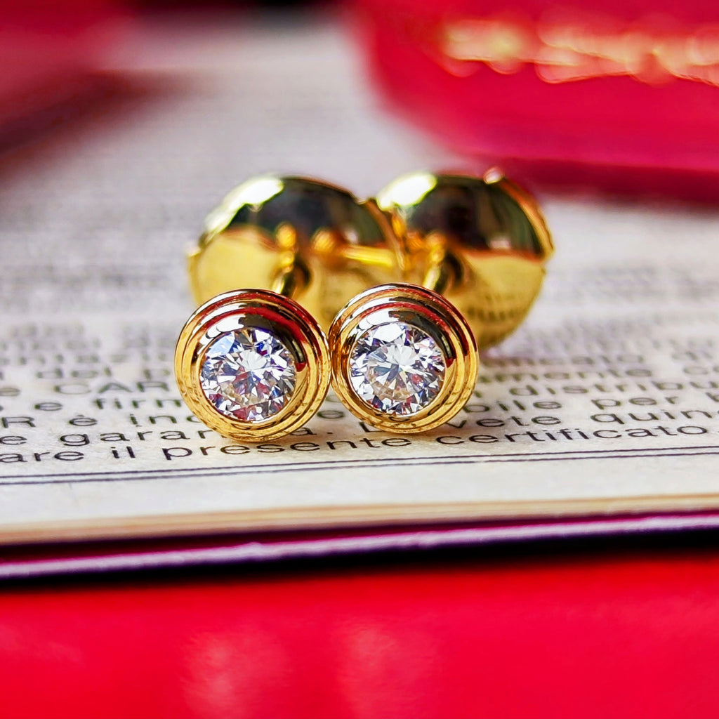Cartier カルティエ ダムール ピアス SM 18金YG