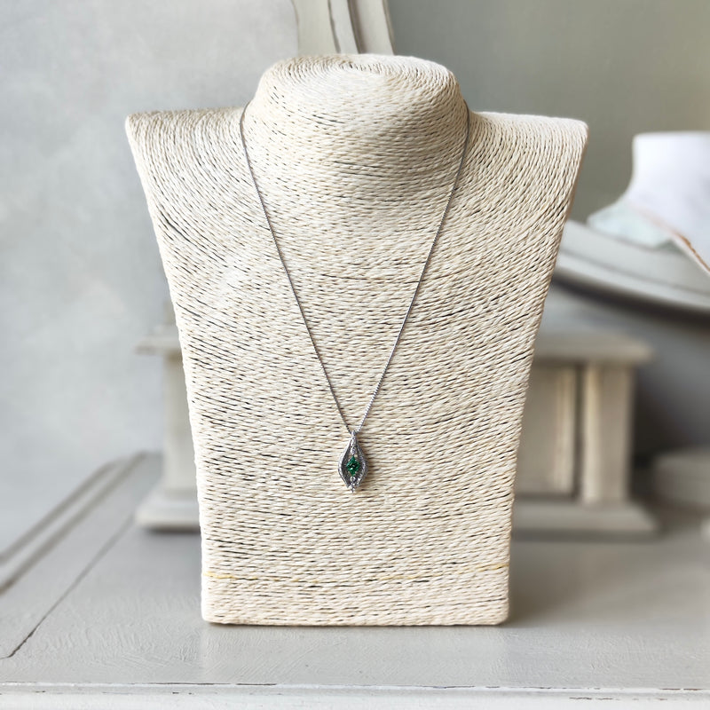 【ロシア産 ノンオイル】天然エメラルド 天然ダイヤモンド ネックレス GIA