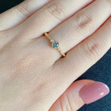 天然アレキサンドライト 天然ダイヤモンド リング