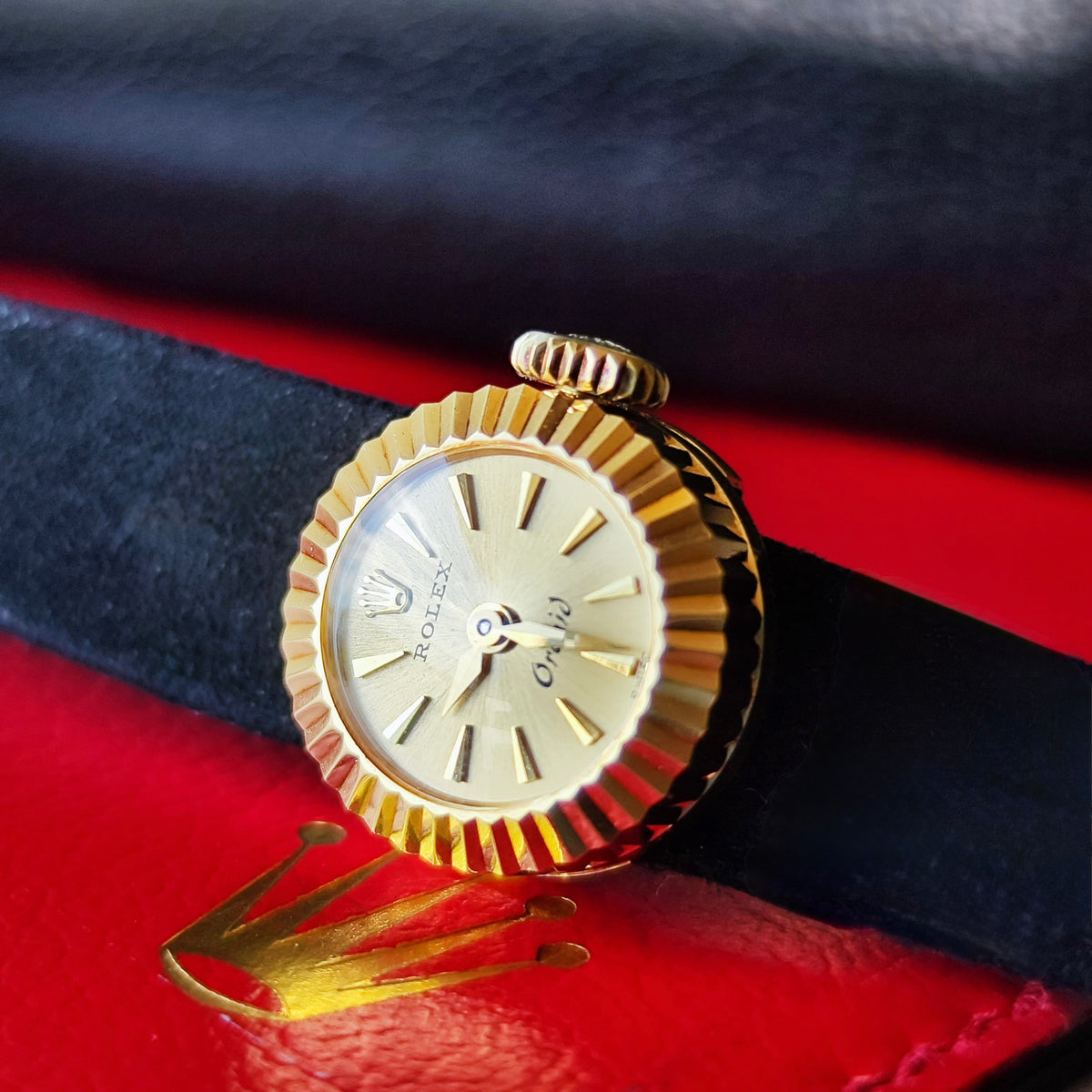 【OH済み】ROLEX ロレックス CHAMELEON カメレオン Orchid 18金無垢 手巻き腕時計