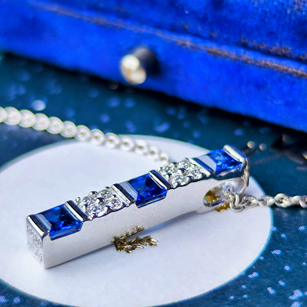 MIKIMOTO ミキモト 天然サファイア 天然ダイヤモンド ネックレス