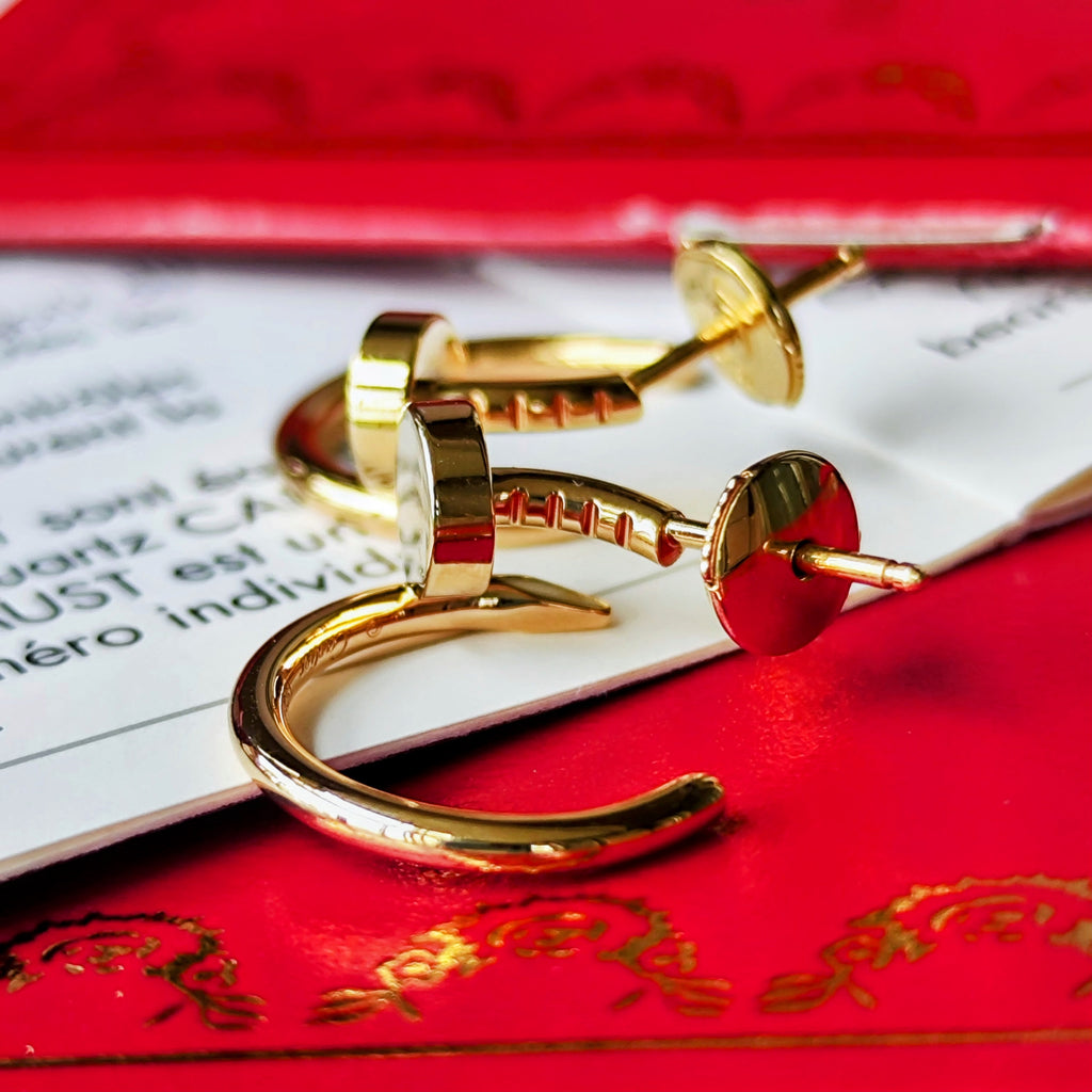 Cartier カルティエ ジュストアンクル ピアス 18金YG