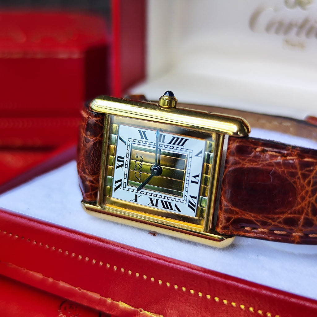 Cartier カルティエ マストタンク LMトリニティミラー文字盤 クォーツ腕時計