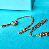 TIFFANY &Co ティファニー ヴィンテージ オーバル キーネックレス ミニ 18金PG