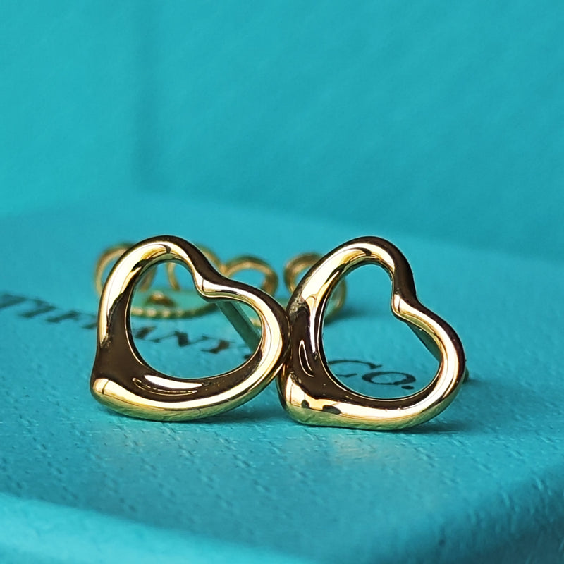 TIFFANY &Co ティファニー オープンハート ピアス 18金YG