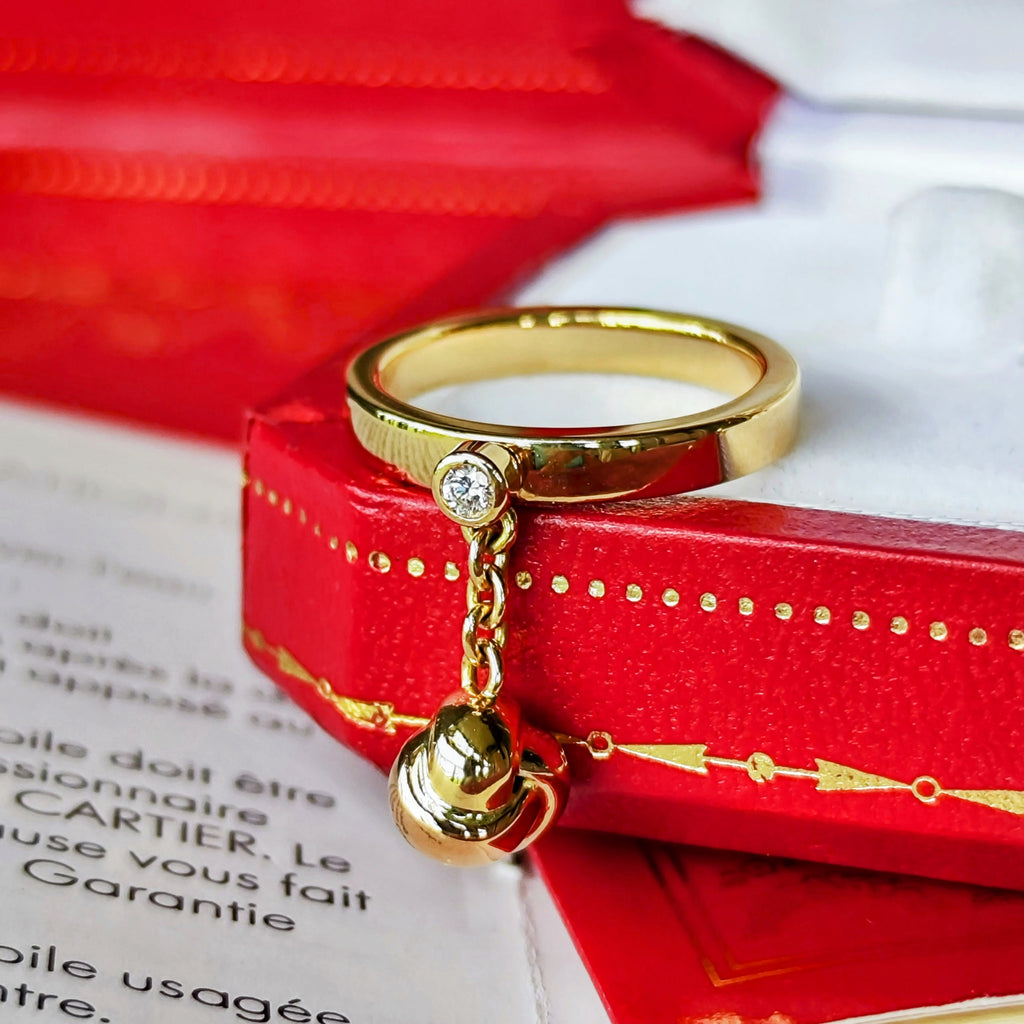 Cartier カルティエ ベビートリニティパンピーユ ダイヤモンド リング 48