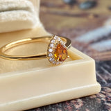 【カラーダイヤ】FANCY DEEP YELLOWISH ORANGE SI-2 新品リング